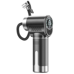 PanoraCirqi Portable Car Air Compressor: Easy Tire Inflation - Wireless & Wired Handheld Pump with LED Light | Tyre-pressure Measurers | Pressure Monitor | Pressure Indicators