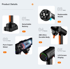 Cordless Car Wash Device | High-Pressure Lithium Electric Cordless Car Wash - Powerful Cleaning On-the-Go