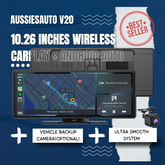 Adinkam V20 10.26" Portable CarPlay & Android Auto Navigation System | Ultra-Smooth HD Screen | 5GHz WiFi, Bluetooth, FM | Intelligent Voice Assistant