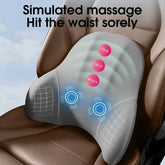 Car Seat Messager | Upgrade Electric Massage Headrest Lumbar Support Car Seat Neck Headrest Lumbar Cushion USB Socket Home Car Lumbar Support