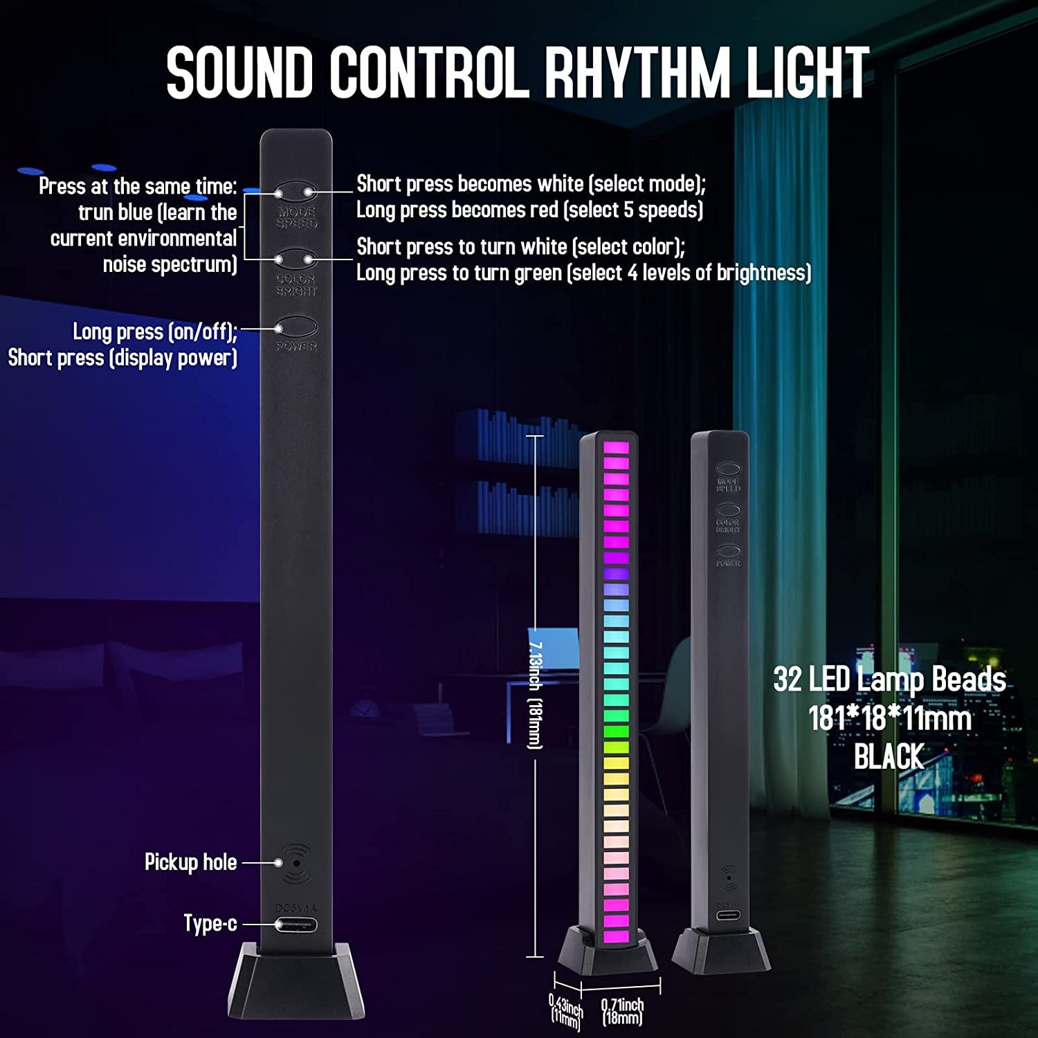 LED Ambient Light | Synced RGB LED Ambient Light: Control with Music on Desktop & Car