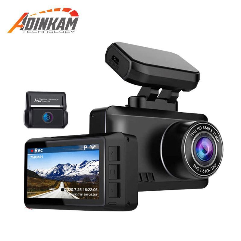 Adinkam 4K Dash Cam Pro | T007s 4k front camera with SONY lens,GPS Tracker, Night Vision, WiFi, Magnetic Connection,APP Smart Control, 2.45" IPS Screen, WDR, 170° Wide Angle, 24-Hr Parking Mode