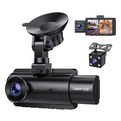 Adinkam HD Night Vision Dash Cam D207s | Front and Rear Interior Dual Recording, 1080p Full View | 3 Inches, 170° Interior Lens