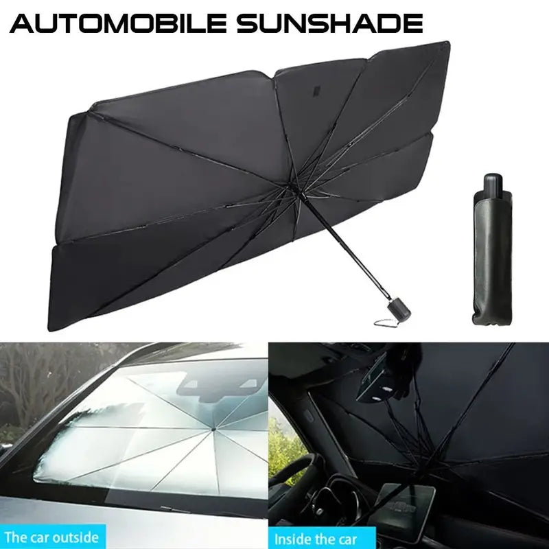 Car Sun Umbrella | Portable Foldable Car Windshield Sunshade Sun Umbrella For Cars, Ships, Outdoor Photography Universal Interior Protector Accessories