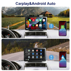 Adinkam V22 7-Inch Portable CarPlay & Android Auto | Smart Touch Screen, Wireless Connectivity, Bluetooth, FM, AUX | Universal Car Multimedia Player